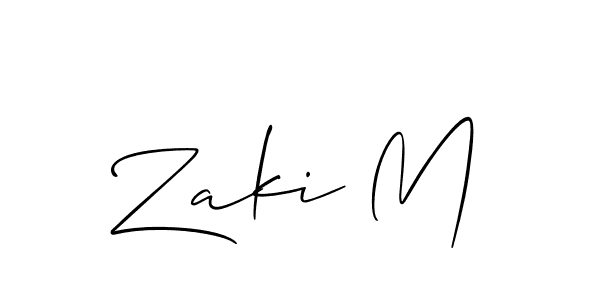 Make a beautiful signature design for name Zaki M. With this signature (Allison_Script) style, you can create a handwritten signature for free. Zaki M signature style 2 images and pictures png