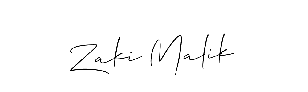 if you are searching for the best signature style for your name Zaki Malik. so please give up your signature search. here we have designed multiple signature styles  using Allison_Script. Zaki Malik signature style 2 images and pictures png