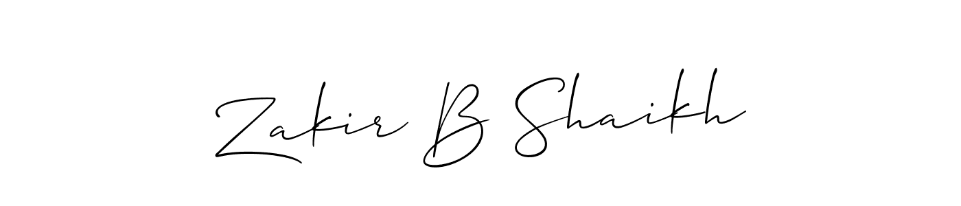 if you are searching for the best signature style for your name Zakir B Shaikh. so please give up your signature search. here we have designed multiple signature styles  using Allison_Script. Zakir B Shaikh signature style 2 images and pictures png