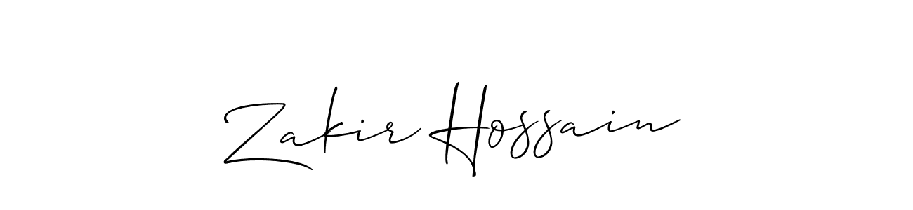 You should practise on your own different ways (Allison_Script) to write your name (Zakir Hossain) in signature. don't let someone else do it for you. Zakir Hossain signature style 2 images and pictures png