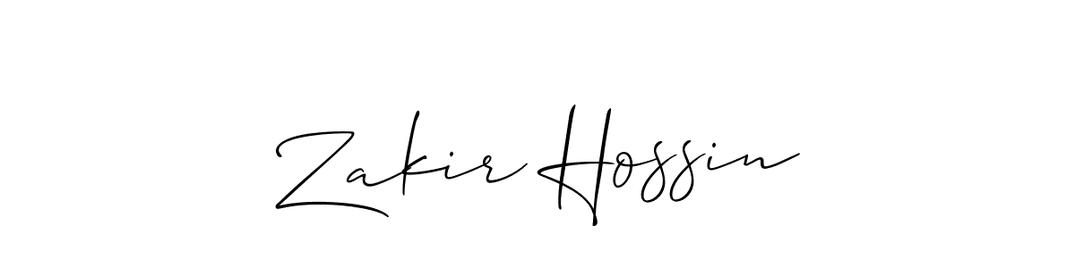 Zakir Hossin stylish signature style. Best Handwritten Sign (Allison_Script) for my name. Handwritten Signature Collection Ideas for my name Zakir Hossin. Zakir Hossin signature style 2 images and pictures png