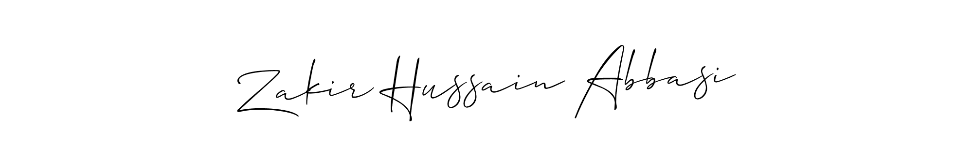 if you are searching for the best signature style for your name Zakir Hussain Abbasi. so please give up your signature search. here we have designed multiple signature styles  using Allison_Script. Zakir Hussain Abbasi signature style 2 images and pictures png