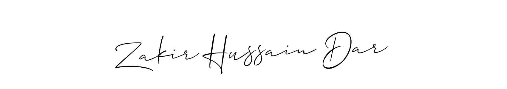 Make a beautiful signature design for name Zakir Hussain Dar. Use this online signature maker to create a handwritten signature for free. Zakir Hussain Dar signature style 2 images and pictures png