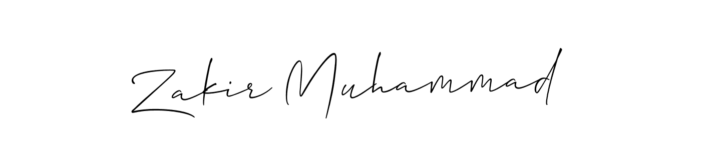 Create a beautiful signature design for name Zakir Muhammad. With this signature (Allison_Script) fonts, you can make a handwritten signature for free. Zakir Muhammad signature style 2 images and pictures png