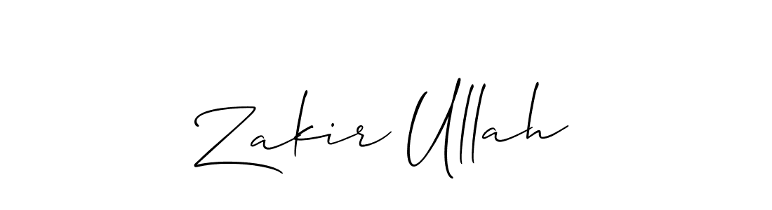 Zakir Ullah stylish signature style. Best Handwritten Sign (Allison_Script) for my name. Handwritten Signature Collection Ideas for my name Zakir Ullah. Zakir Ullah signature style 2 images and pictures png