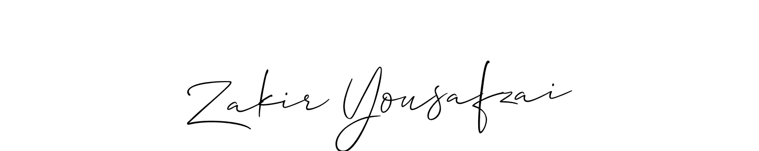 Zakir Yousafzai stylish signature style. Best Handwritten Sign (Allison_Script) for my name. Handwritten Signature Collection Ideas for my name Zakir Yousafzai. Zakir Yousafzai signature style 2 images and pictures png