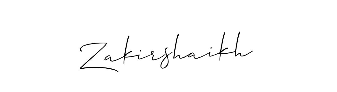 You should practise on your own different ways (Allison_Script) to write your name (Zakirshaikh) in signature. don't let someone else do it for you. Zakirshaikh signature style 2 images and pictures png