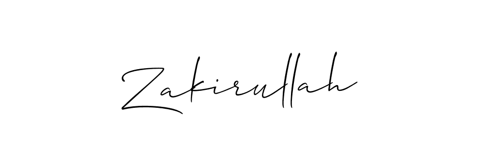 Make a beautiful signature design for name Zakirullah. With this signature (Allison_Script) style, you can create a handwritten signature for free. Zakirullah signature style 2 images and pictures png