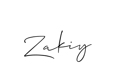 It looks lik you need a new signature style for name Zakiy. Design unique handwritten (Allison_Script) signature with our free signature maker in just a few clicks. Zakiy signature style 2 images and pictures png