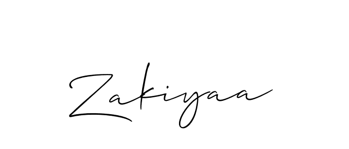 Make a beautiful signature design for name Zakiyaa. Use this online signature maker to create a handwritten signature for free. Zakiyaa signature style 2 images and pictures png