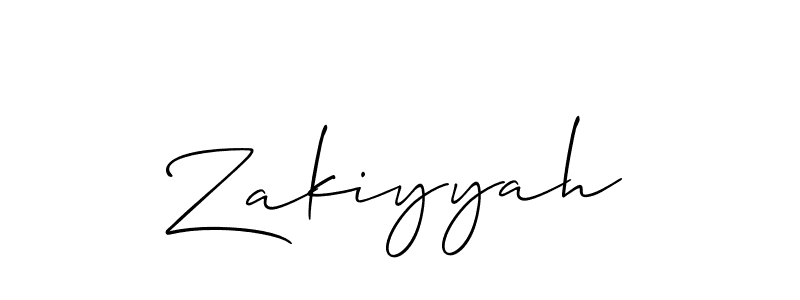 It looks lik you need a new signature style for name Zakiyyah. Design unique handwritten (Allison_Script) signature with our free signature maker in just a few clicks. Zakiyyah signature style 2 images and pictures png