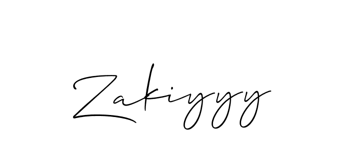 It looks lik you need a new signature style for name Zakiyyy. Design unique handwritten (Allison_Script) signature with our free signature maker in just a few clicks. Zakiyyy signature style 2 images and pictures png