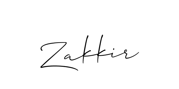 It looks lik you need a new signature style for name Zakkir. Design unique handwritten (Allison_Script) signature with our free signature maker in just a few clicks. Zakkir signature style 2 images and pictures png