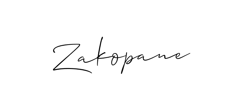 Also we have Zakopane name is the best signature style. Create professional handwritten signature collection using Allison_Script autograph style. Zakopane signature style 2 images and pictures png