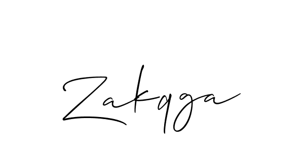 Design your own signature with our free online signature maker. With this signature software, you can create a handwritten (Allison_Script) signature for name Zakqga. Zakqga signature style 2 images and pictures png