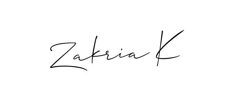 You can use this online signature creator to create a handwritten signature for the name Zakria K. This is the best online autograph maker. Zakria K signature style 2 images and pictures png