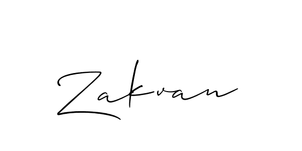 Use a signature maker to create a handwritten signature online. With this signature software, you can design (Allison_Script) your own signature for name Zakvan. Zakvan signature style 2 images and pictures png