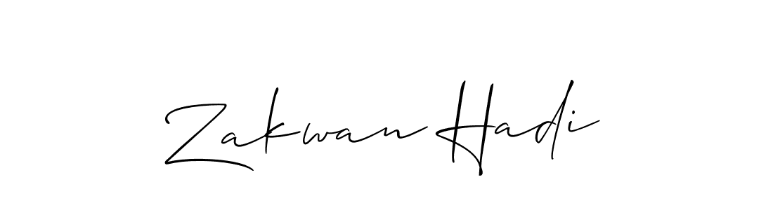 Make a short Zakwan Hadi signature style. Manage your documents anywhere anytime using Allison_Script. Create and add eSignatures, submit forms, share and send files easily. Zakwan Hadi signature style 2 images and pictures png