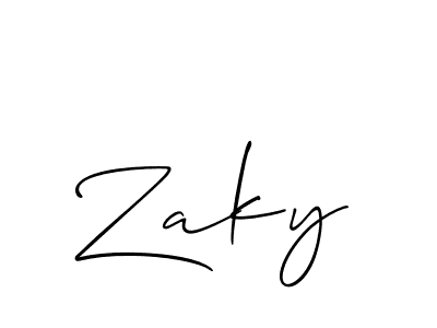 Best and Professional Signature Style for Zaky. Allison_Script Best Signature Style Collection. Zaky signature style 2 images and pictures png