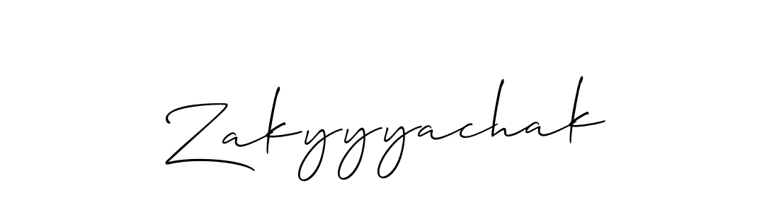 Create a beautiful signature design for name Zakyyyachak. With this signature (Allison_Script) fonts, you can make a handwritten signature for free. Zakyyyachak signature style 2 images and pictures png