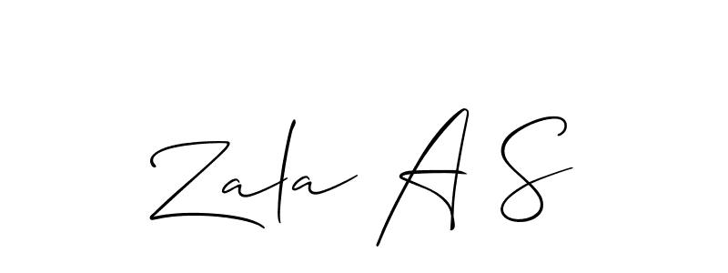 You can use this online signature creator to create a handwritten signature for the name Zala A S. This is the best online autograph maker. Zala A S signature style 2 images and pictures png