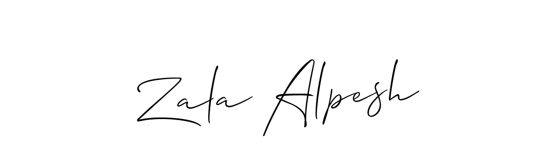 Make a short Zala Alpesh signature style. Manage your documents anywhere anytime using Allison_Script. Create and add eSignatures, submit forms, share and send files easily. Zala Alpesh signature style 2 images and pictures png