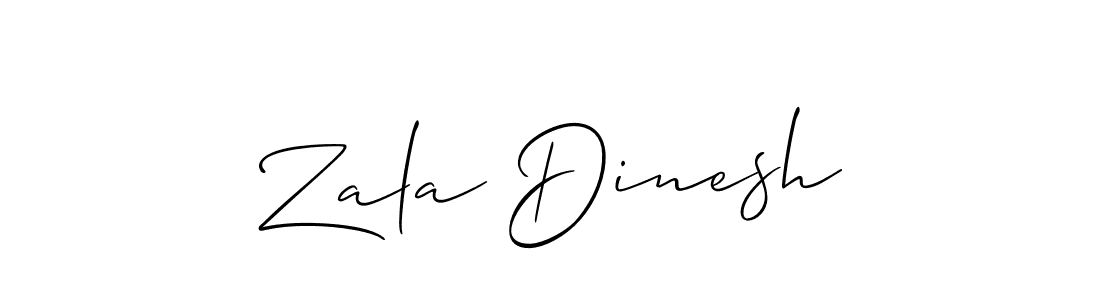 You should practise on your own different ways (Allison_Script) to write your name (Zala Dinesh) in signature. don't let someone else do it for you. Zala Dinesh signature style 2 images and pictures png