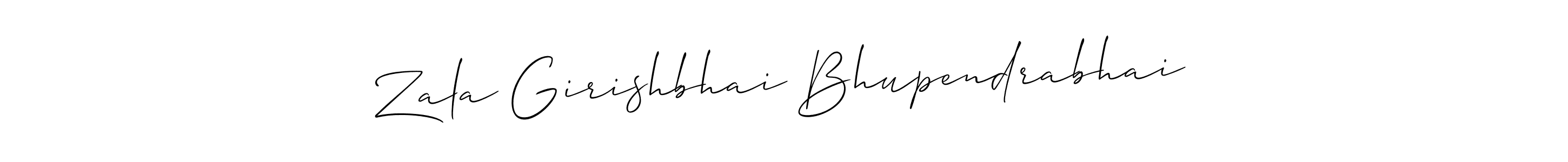 Allison_Script is a professional signature style that is perfect for those who want to add a touch of class to their signature. It is also a great choice for those who want to make their signature more unique. Get Zala Girishbhai Bhupendrabhai name to fancy signature for free. Zala Girishbhai Bhupendrabhai signature style 2 images and pictures png