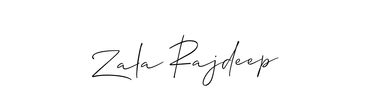 How to make Zala Rajdeep signature? Allison_Script is a professional autograph style. Create handwritten signature for Zala Rajdeep name. Zala Rajdeep signature style 2 images and pictures png