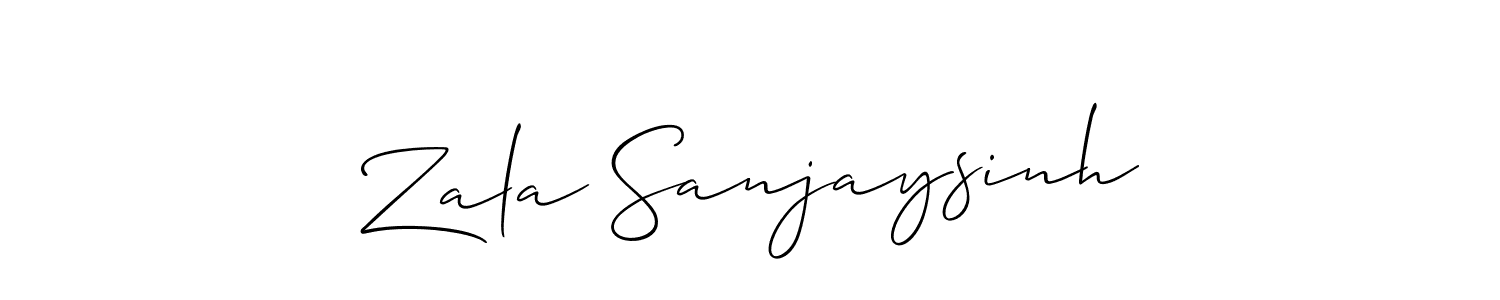 You should practise on your own different ways (Allison_Script) to write your name (Zala Sanjaysinh) in signature. don't let someone else do it for you. Zala Sanjaysinh signature style 2 images and pictures png