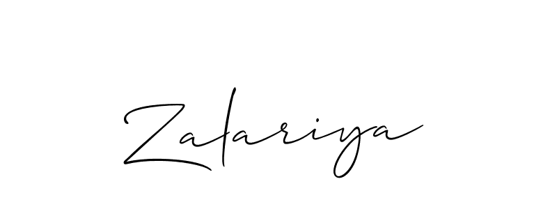 Make a beautiful signature design for name Zalariya. Use this online signature maker to create a handwritten signature for free. Zalariya signature style 2 images and pictures png