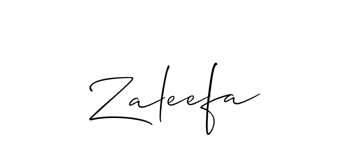 It looks lik you need a new signature style for name Zaleefa. Design unique handwritten (Allison_Script) signature with our free signature maker in just a few clicks. Zaleefa signature style 2 images and pictures png