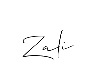 You should practise on your own different ways (Allison_Script) to write your name (Zali) in signature. don't let someone else do it for you. Zali signature style 2 images and pictures png