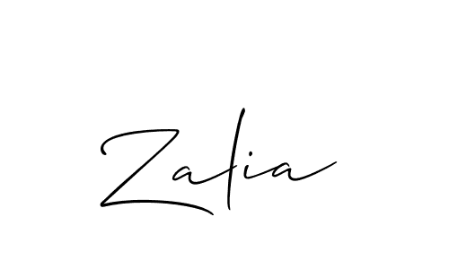 Best and Professional Signature Style for Zalia. Allison_Script Best Signature Style Collection. Zalia signature style 2 images and pictures png