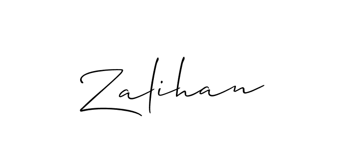 Design your own signature with our free online signature maker. With this signature software, you can create a handwritten (Allison_Script) signature for name Zalihan. Zalihan signature style 2 images and pictures png