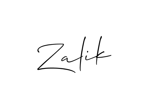 How to make Zalik signature? Allison_Script is a professional autograph style. Create handwritten signature for Zalik name. Zalik signature style 2 images and pictures png