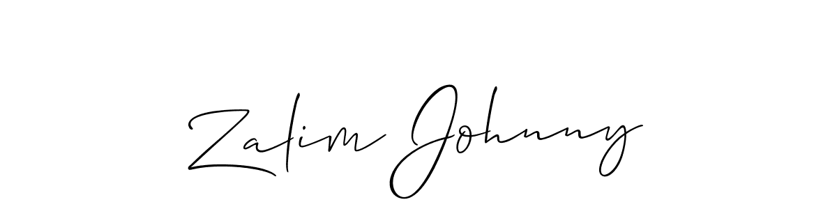 Zalim Johnny stylish signature style. Best Handwritten Sign (Allison_Script) for my name. Handwritten Signature Collection Ideas for my name Zalim Johnny. Zalim Johnny signature style 2 images and pictures png