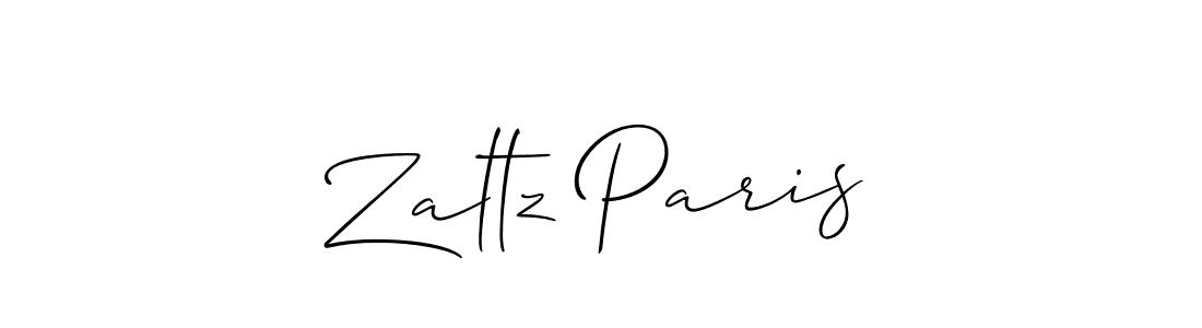 It looks lik you need a new signature style for name Zaltz Paris. Design unique handwritten (Allison_Script) signature with our free signature maker in just a few clicks. Zaltz Paris signature style 2 images and pictures png