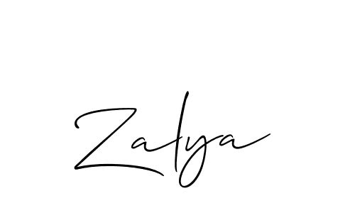 Also You can easily find your signature by using the search form. We will create Zalya name handwritten signature images for you free of cost using Allison_Script sign style. Zalya signature style 2 images and pictures png