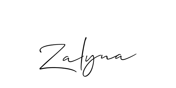 How to Draw Zalyna signature style? Allison_Script is a latest design signature styles for name Zalyna. Zalyna signature style 2 images and pictures png