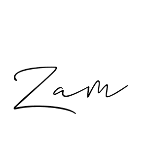 if you are searching for the best signature style for your name Zam. so please give up your signature search. here we have designed multiple signature styles  using Allison_Script. Zam signature style 2 images and pictures png