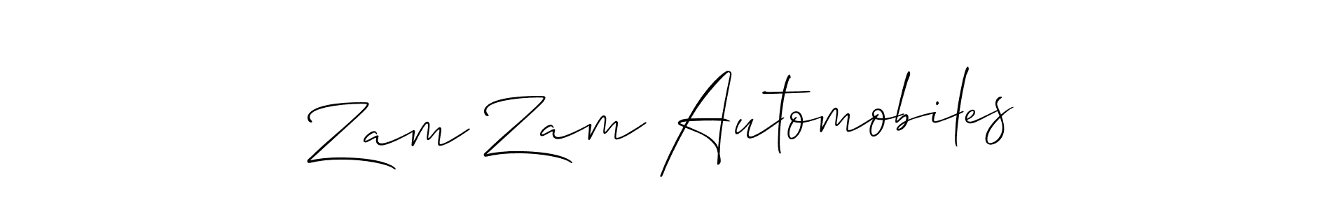 Zam Zam Automobiles stylish signature style. Best Handwritten Sign (Allison_Script) for my name. Handwritten Signature Collection Ideas for my name Zam Zam Automobiles. Zam Zam Automobiles signature style 2 images and pictures png