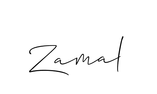 It looks lik you need a new signature style for name Zamal. Design unique handwritten (Allison_Script) signature with our free signature maker in just a few clicks. Zamal signature style 2 images and pictures png