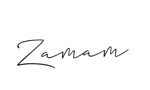 Also we have Zamam name is the best signature style. Create professional handwritten signature collection using Allison_Script autograph style. Zamam signature style 2 images and pictures png