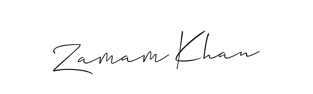 if you are searching for the best signature style for your name Zamam Khan. so please give up your signature search. here we have designed multiple signature styles  using Allison_Script. Zamam Khan signature style 2 images and pictures png