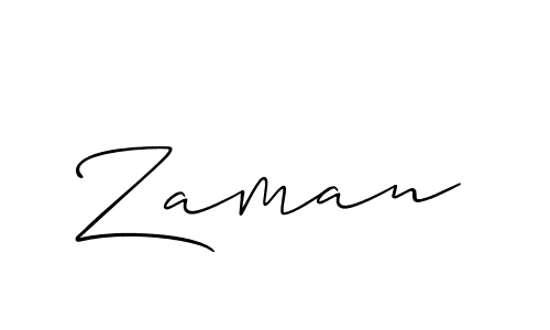 How to make Zaman signature? Allison_Script is a professional autograph style. Create handwritten signature for Zaman name. Zaman signature style 2 images and pictures png