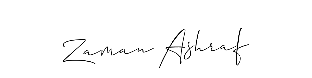 Allison_Script is a professional signature style that is perfect for those who want to add a touch of class to their signature. It is also a great choice for those who want to make their signature more unique. Get Zaman Ashraf name to fancy signature for free. Zaman Ashraf signature style 2 images and pictures png