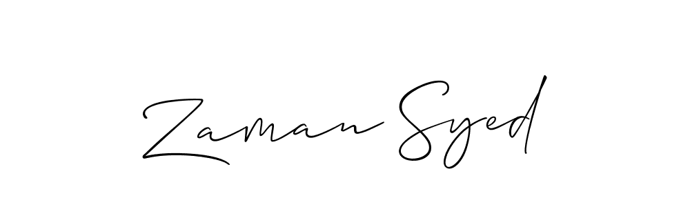 It looks lik you need a new signature style for name Zaman Syed. Design unique handwritten (Allison_Script) signature with our free signature maker in just a few clicks. Zaman Syed signature style 2 images and pictures png