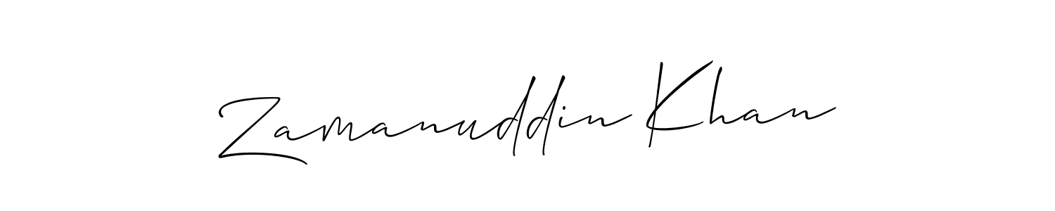 How to make Zamanuddin Khan signature? Allison_Script is a professional autograph style. Create handwritten signature for Zamanuddin Khan name. Zamanuddin Khan signature style 2 images and pictures png