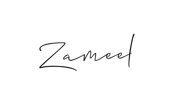 Also we have Zameel name is the best signature style. Create professional handwritten signature collection using Allison_Script autograph style. Zameel signature style 2 images and pictures png